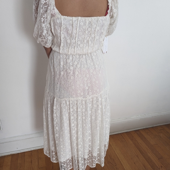 NEW! White Vintage Baby Doll Dress - Picture 8 of 9